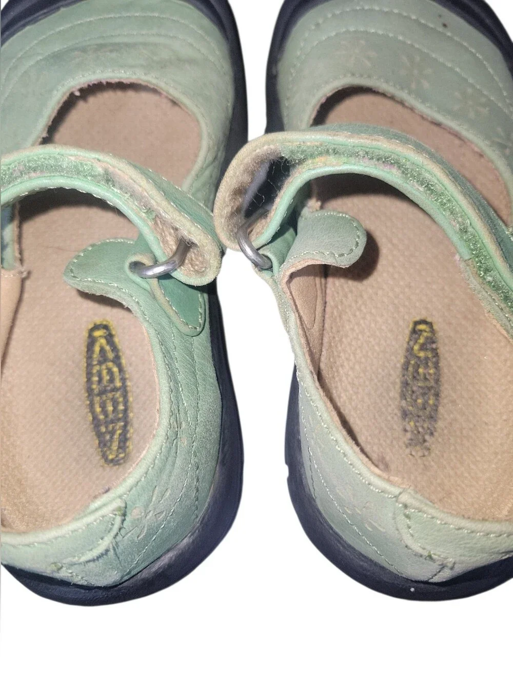 Keen Kids Girls Mary Jane Closed Toe Velcro Fastening  Shoes in Mint Green US 11